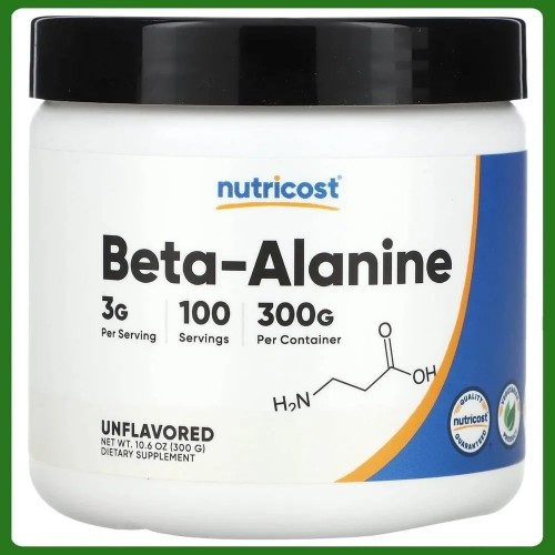 Nutricost, Бета-аланин, без добавок, 300 г (10,6 унции)