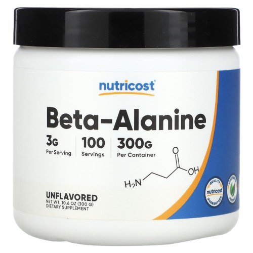 Nutricost, Бета-аланин, без добавок, 300 г (10,6 унции)