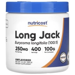 Nutricost, long jack, лонг джек, без добавок, 100 г (3,5 унции)