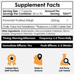 Nootropics Depot, PrimaVie с мумие, 250 мг, 30 капсул