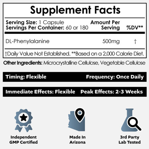 Nootropics Depot, DL-Фенилаланин, 180 капсул