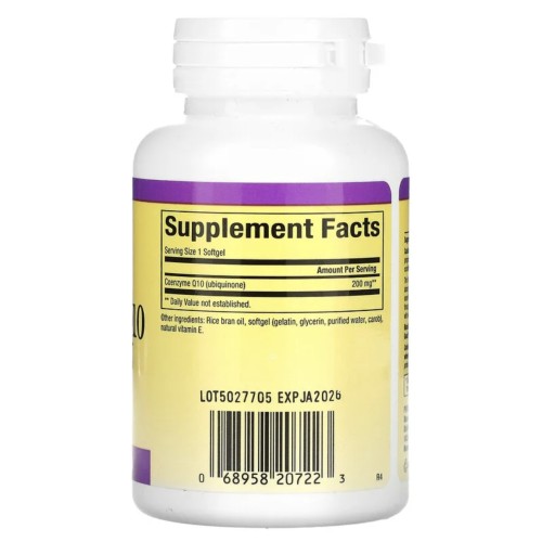 Natural Factors, коэнзим Q10, 200 мг, 60 мягких таблеток