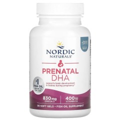 Nordic Naturals, пренатальная ДГК, без добавок, 90 капсул