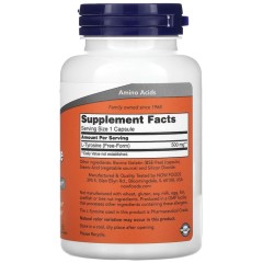 NOW Foods, L-тирозин, 500 мг, 120 капсул