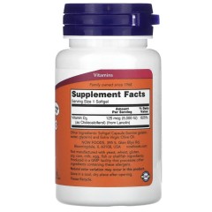 NOW Foods, витамин D3, 125 мкг (5000 МЕ), 240 капсул