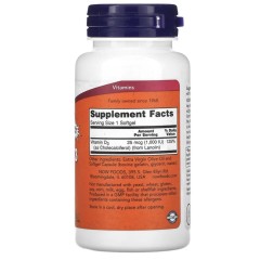 NOW Foods, витамин D3, 25 мкг (1000 МЕ), 360 капсул