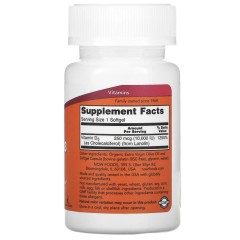 NOW Foods, высокоактивный витамин D3, 10 000 МЕ, 120 капсул