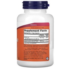 NOW Foods, витамин K-2, 100 мкг, 250 растительных капсул