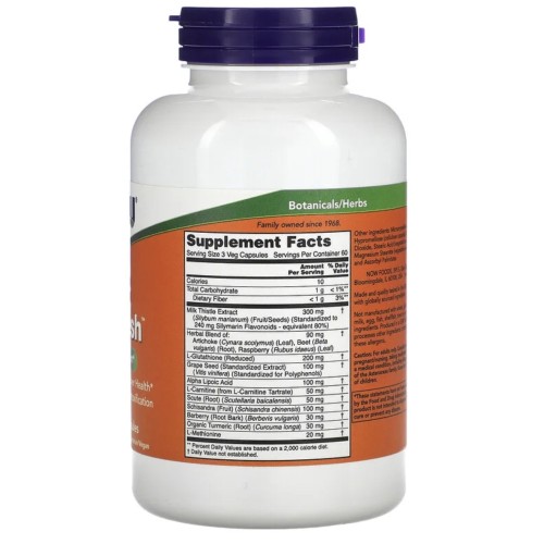 NOW Foods, Liver Refresh, Здоровье печени, 180 растительных капсул