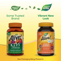 Nature's Way, Alive! детский комплекс мультивитаминов, вишня/апельсин/виноград 90 жевательных конфет