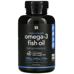 Sports Research, Рыбий жир с омега-3, тройная эффективность, 1250 мг, 120 мягких таблеток
