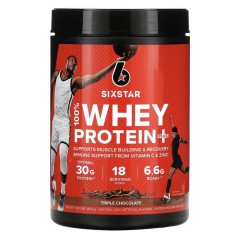 SIXSTAR, Elite Series, 100% Whey Protein Plus, Triple Chocolate, 1.82 lbs (826 g)