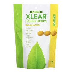 Xlear, Леденцы от кашля с ксилитолом, без сахара, мед и лимон, 30 леденцов