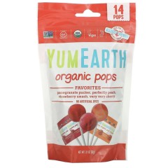YumEarth, органические леденцы, любимые вкусы, 14 леденцов, 87 г (3,1 унции)