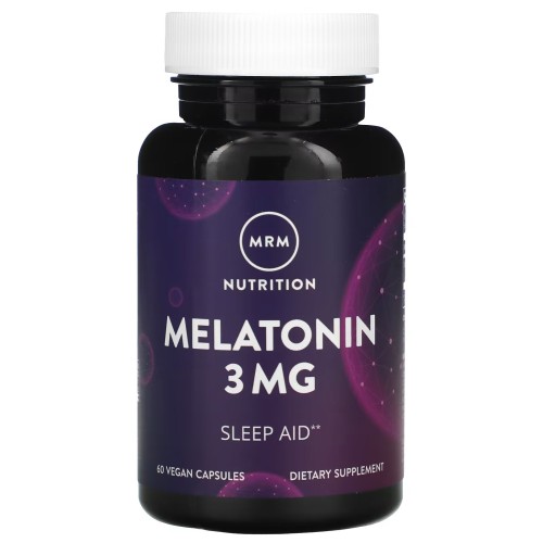 MRM Nutrition, мелатонин, 3 мг, 60 веганских капсул
