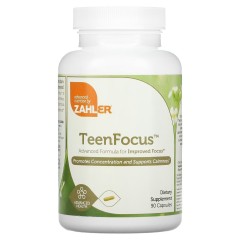 Zahler, TeenFocus, улучшенная формула для улучшения концентрации внимания, 90 капсул
