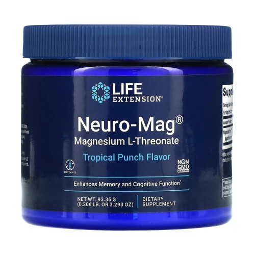 Life Extension, Neuro-Mag, магний L-треонат, вкус тропического пунша, 93,35 г (3,293 унции)