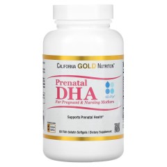 California Gold Nutrition, пренатальная ДГК для беременных и кормящих женщин, 450 мг, 60 таблеток