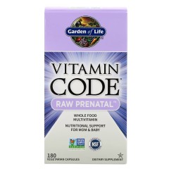 Garden of Life, Vitamin Code, RAW Prenatal, Комплекс во время беременности и после, 180 вег капсул
