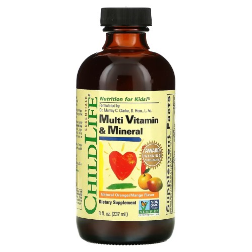 ChildLife, Важные питательные вещества, мультивитамины и минералы, апельсин и манго, 237 мл