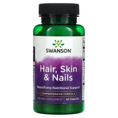 Swanson, Волосы, кожа и ногти, 60 таблеток (срок годности 10/24)