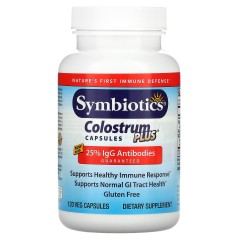 Symbiotics, Colostrum Plus (Молозиво, Колострум) 120 вегетарианских капсул