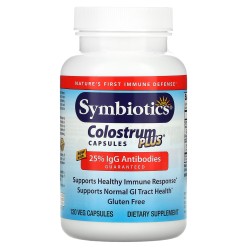 Symbiotics, Colostrum Plus (Молозиво, Колострум) 120 вег капсул  (60 порций) (УЦЕНКА! Срок годности: 31/06/26)