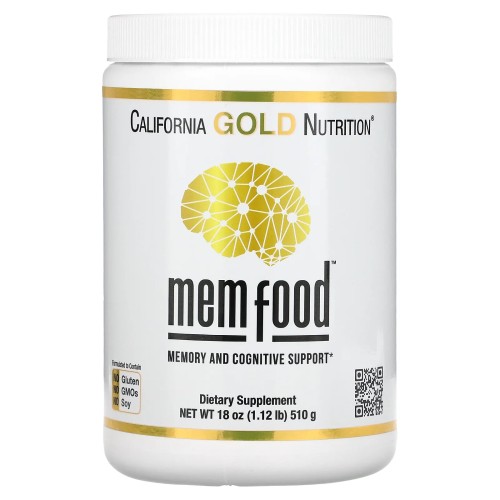 California Gold Nutrition, MEM Food, для поддержки памяти и когнитивных функций, 510 г (1,12 фунта)