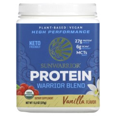 Sunwarrior, Warrior Blend Protein, Протеин растительный, ваниль, 375 г (13,2 унции)