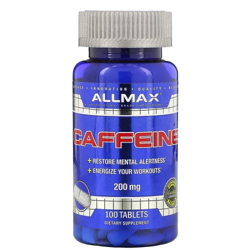 ALLMAX, Caffeine, Кофеин, 200 мг, 100 таблеток