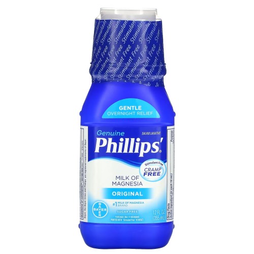 Phillips, Натуральное магнезиальное молоко, солевое слабительное средство, классический вкус, 355 мл (12 жидк. унций)