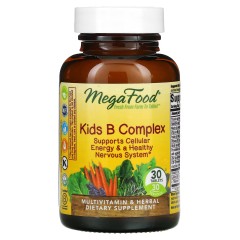 MegaFood, Витамины группы B для детей, 30 таблеток