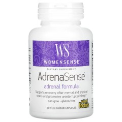 Natural Factors, Womensense, AdrenaSense, формула для надпочечников, 60 вегетарианских капсул