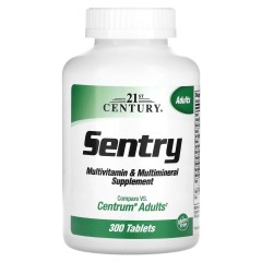 21st Century, Sentry, мультивитаминная и мультиминеральная добавка для взрослых, 300 таблеток (300 порций)