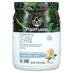 PlantFusion, Complete Lean, Протеиновая смесь с аминокислотами, сливочные стручки ванили, 420 г (14,82 унции)  Срок годности - 04/24 