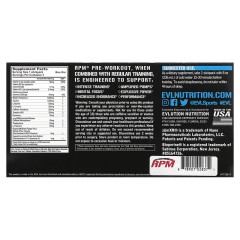 EVLution Nutrition, RPM, перед тренировкой, пробник, Blue Raz, 3 стик-пакета, 18,9 г (0,67 унции)