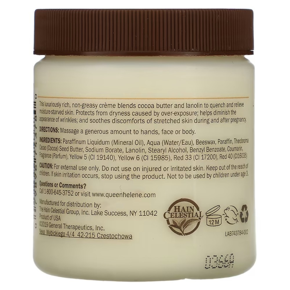 Крем для тела с маслом какао. Queen Helene, Cocoa Butter face + body Creme, 4.8 oz (136 g). Queen Helene Cocoa Butter. Крем для тела с какао. Какао масло.