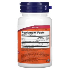 NOW Foods, мега D3 и MK-7, 180 мкг (5000 МЕ), 60 растительных капсул