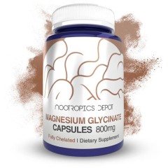 Nootropics Depot, Капсулы Глицината магния, 800 мг, 180 капсул