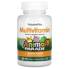 NaturesPlus, Animal Parade, детские жеват с мультивитамины и микроэлементы, апельсин, 180 таблеток