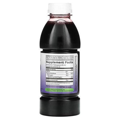 Dynamic Health, Чистая черника, 100% концентрат сока, без сахара, 16 жидких унций (473 мл)