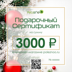Подарочный сертификат на 3000 рублей