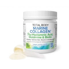 Natural Factors, Морской коллаген для всего тела с гиалуроновой кислотой, Глутамин и биотин в виде порошка, без вкусовых добавок, 135 г