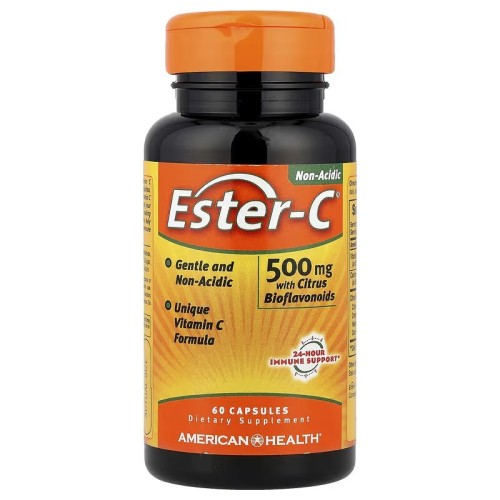 American Health, Ester-C с цитрусовыми биофлавоноидами, 500 мг, 60 вегетарианских капсул (30 порций)