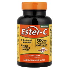 American Health, Ester-C с цитрусовыми биофлавоноидами, 500 мг, 120 капсул (60 порций)