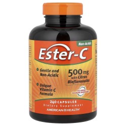 American Health, Ester-C с цитрусовыми биофлавоноидами, 500 мг, 240 капсул (120 порций)