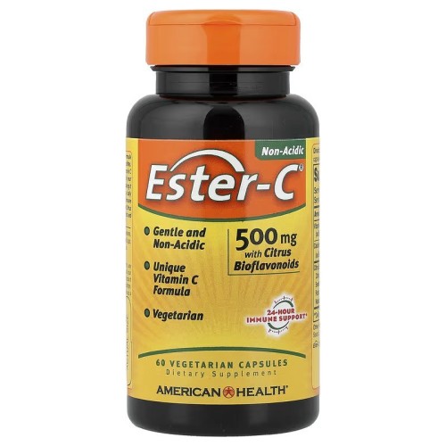 American Health, Ester-C с цитрусовыми биофлавоноидами, 500 мг, 60 вегетарианских капсул (30 порций)