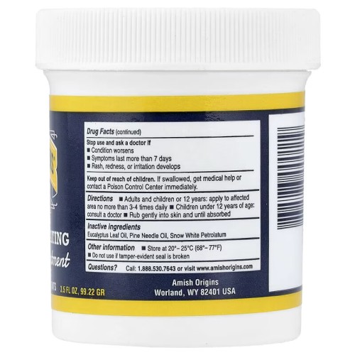 Amish Origins, Глубокое проникновение, болеутоляющая мазь, 3,5 унции (99,22 г)