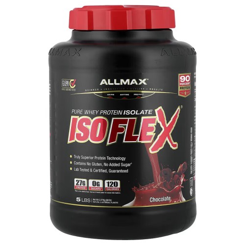 ALLMAX, Isoflex, чистый изолят сывороточного протеина, шоколад, 2,27 кг (75 порций)
