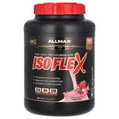 ALLMAX, Isoflex, чистый изолят сывороточного протеина, клубника, 2,27 кг (75 порций)